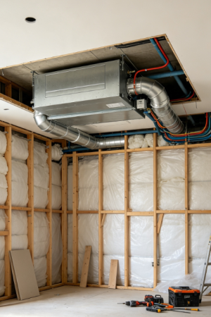 Concealed Residential Duct-Type Air Conditioner Installation