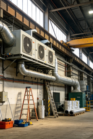 Industrial/Commercial HVAC Installation for Factory Facilities